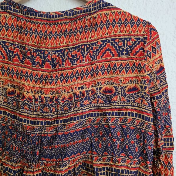 Vanessa Virginia x Anthropologie Mahdia Boho Peasant Elephant Blouse Size 2 - Picture 9 of 9